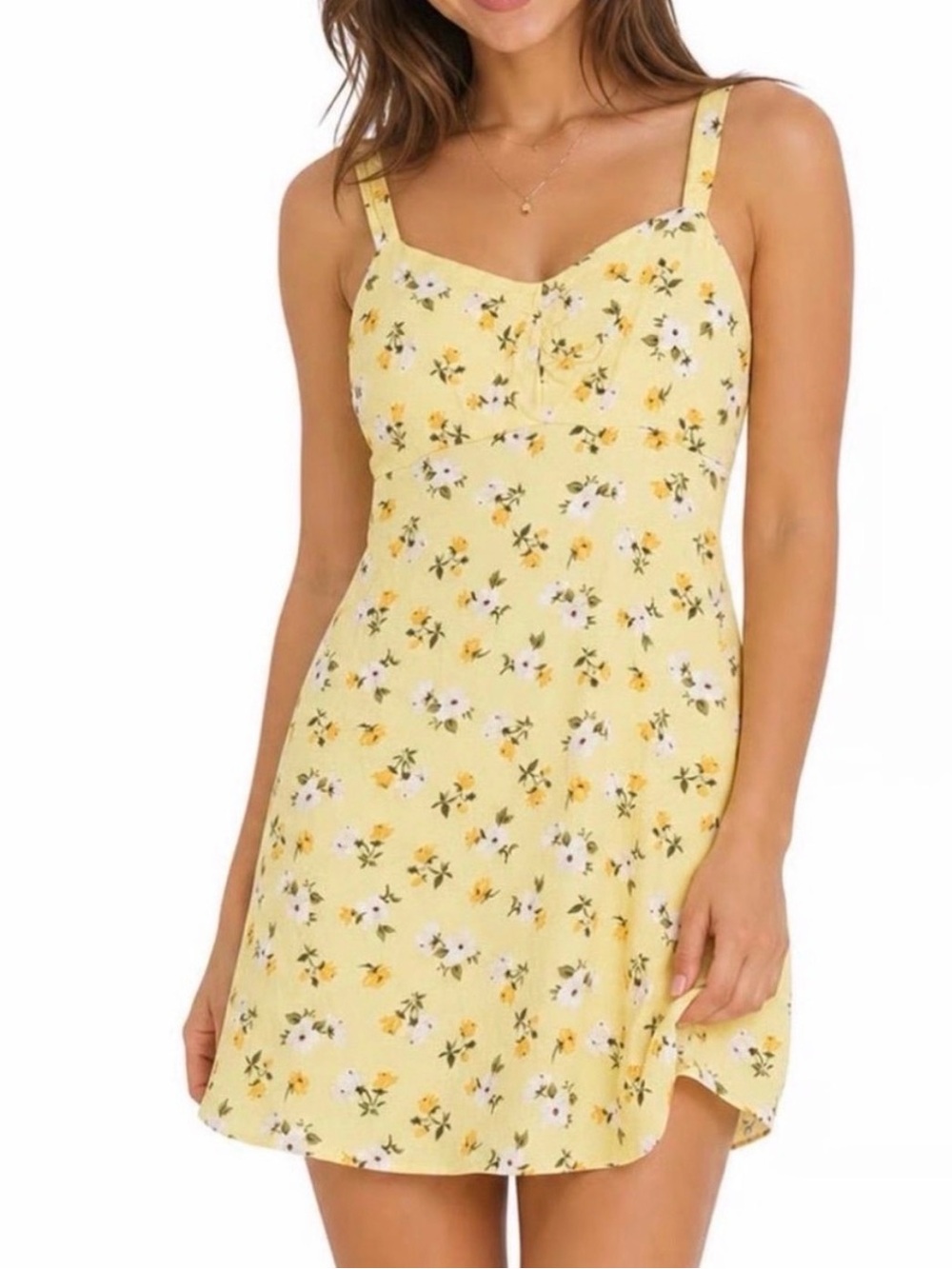 Old Navy Yellow Floral Mini Dress